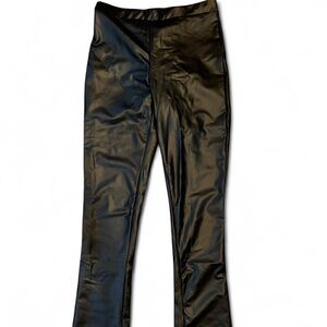 Black Faux Leather Pants